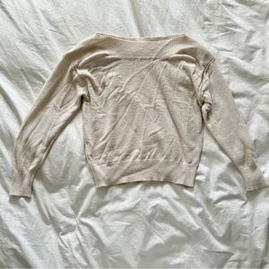MANGO CREAM BOATNECK SWEATER—US XS